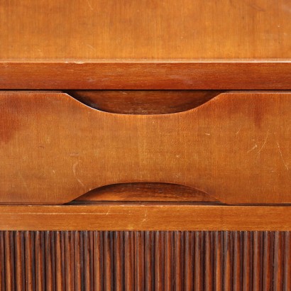 Vintage Anrichte Italien 1950er Jahre Klappe Mahagoni Furniertes Holz
