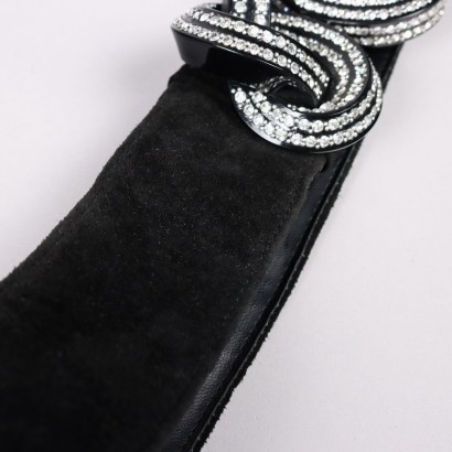 Cinturón Vintage Negro con Strass