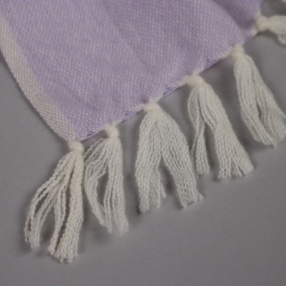Écharpe Malo Second Hand Cashmere Lilas Florence Bordures Blanches