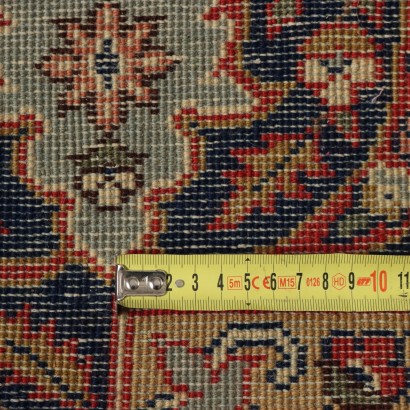 Vintage Tabriz Carpet 114x79 In Cotton Wool Big Knot 1990s
