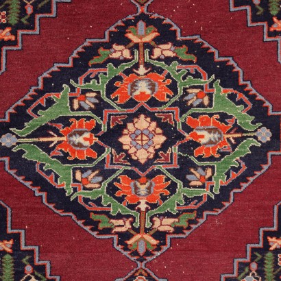 Vintage Malayer Carpet Iran 77x55 In Cotton Wool Big Knot Handmade