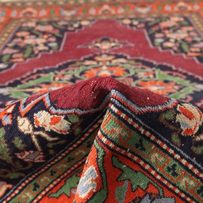 Vintage Malayer Teppich Iran 196x140 cm Baumwolle Wolle Großer Knoten