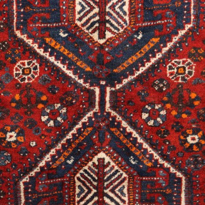Vintage Shiraz Teppich Iran 204x157 cm Wolle Großer Knoten