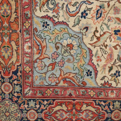 Antiquitäten, Teppich, Antiquitätenteppich, antiker Teppich, antiker Teppich, neoklassizistischer Teppich, 900er Teppich, Tabriz-Teppich - Design - Indien