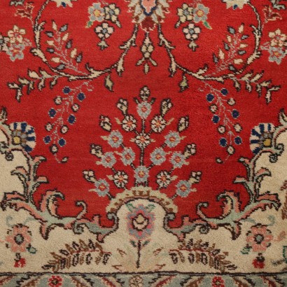 Vintage Tabriz Carpet Iran 169x35 In Cotton Wool Fine Knot