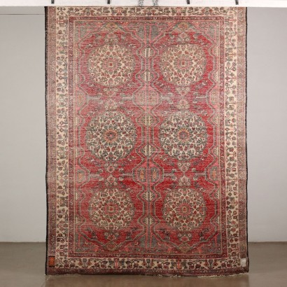 Vintage Malayer Carpet Iran 116x82 In Cootn Wool Big Knot