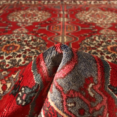 Vintage Malayer Teppich Iran 295x210 cm Baumwolle Wolle Großer Knoten
