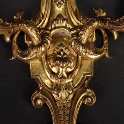 Paire d\'Appliques Anciennes Néoclassiques Italie \'900 Bronze Doré