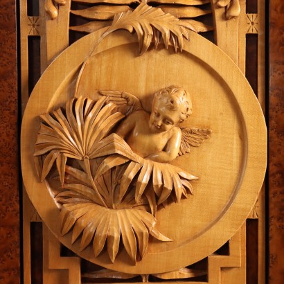Antike Anrcihte Jugendstil Pogliani Lombardei \'800 Geschnitzer Holz