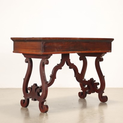 Ancient Writing Desk San Filippo \'700 Walnut Openable Top Wood