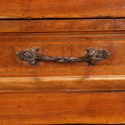 Ancient Secrétaire Neoclassical Italy \'900 Walnut Flap Drawers