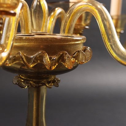 Antike Tischlampen Murano \'900 Gefärbigtes und Geblasenes Glas