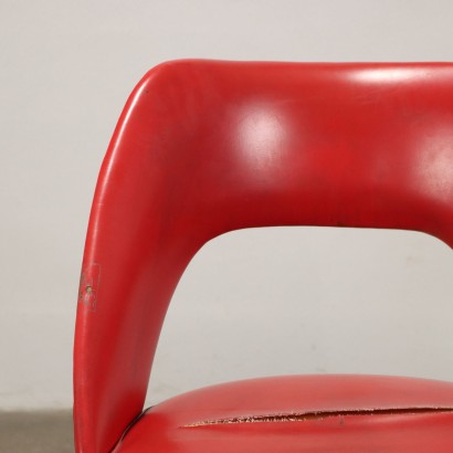 Vintage Chairs Italy 1950s Padded Seats Foam Enameled Metal