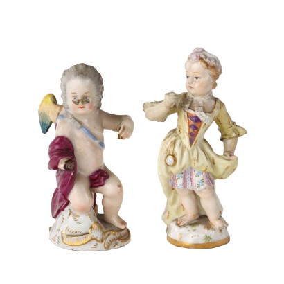 Due Statuine in Porcellana di Meissen
