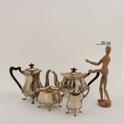 antigüedades, objetos, objetos antiguos, objetos antiguos, objetos antiguos italianos, objetos antiguos, objetos neoclásicos, objetos del siglo XIX, servicio de té y café en plata I