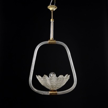 Ceiling Lamp Blown Glass Italy 1930s-1940s