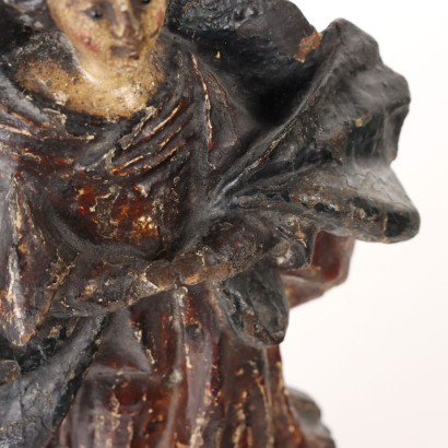 Heilige Jungfrau Holzskulptur Spanien \'700 Graviert und Bemalt