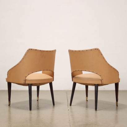 Pair of Armchairs Wood Italy 1950s-1960s