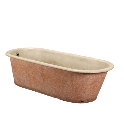 Ancient Bathtub Painted Cast Iron Italy \'900 Faux Porphyry