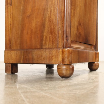Antike Nachttische Louis Philippe Italien \'800 Walnuss Holz Platte