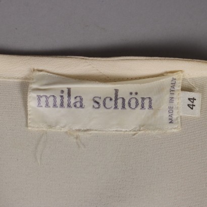 Veste Vintage Mila Schön Soie Taille M Couleur Crème Milan 1980