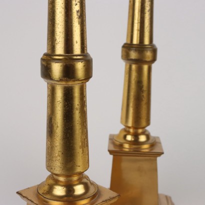 Pair of Gilded Bronze Candlesticks