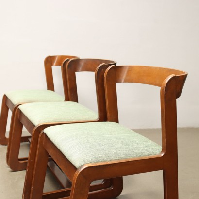 Group of 6 Chairs W. Rizzo for M. Sabot Beech Italy 70s
