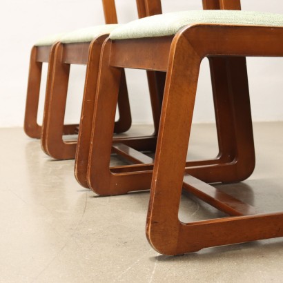 Group of 6 Chairs W. Rizzo for M. Sabot Beech Italy 70s