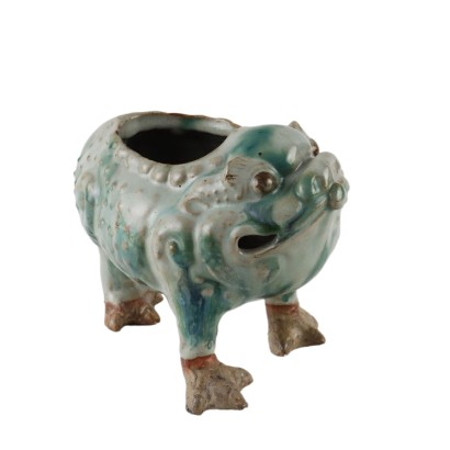 Ancient Shiwan Sculpture China '800 Enameled Ceramic Sculpture