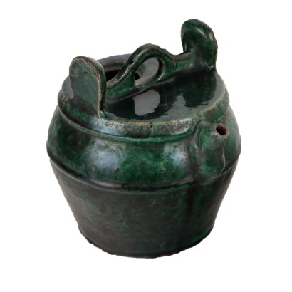 Ancient Chinese Container China Ming Era Glazed Ceramic Green