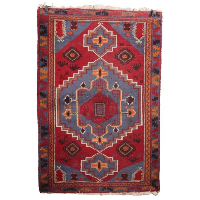 Vintage Kazak Carpet Turkey 1970s-1980s Furnishing Wool Big Knot Red