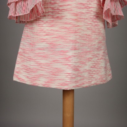#vintage #vintageclothing #vintageclothes #vintagemilano #vintagefashion, Weißes und rosafarbenes Vintage-Kleid
