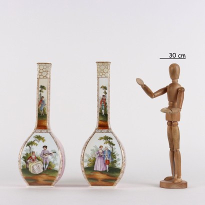 Pair of Dresden Porcelain Vases