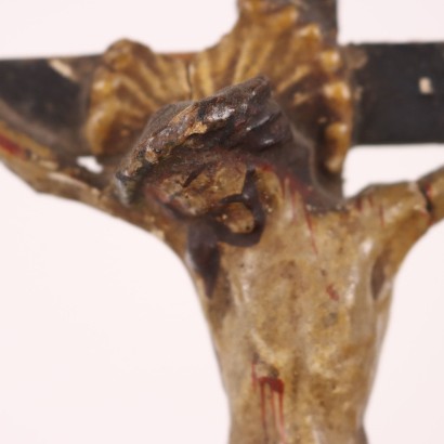 Carved and Lacquered Wood Crucifix