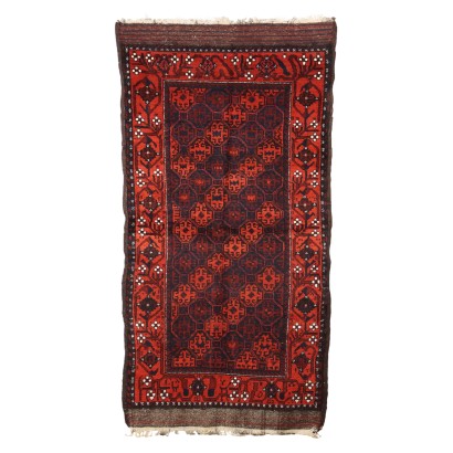 Vintage Beluchi Carpet Iran 50s-60s Wool Big Knot Furnishing
