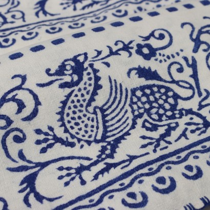 Hand Printed Linen Tablecloth