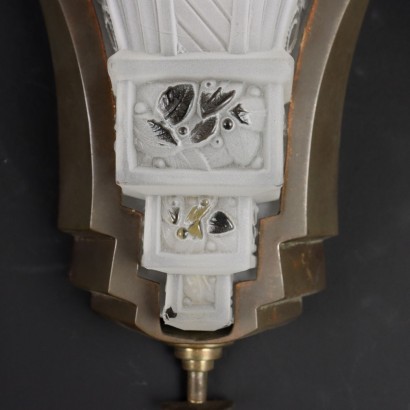 Pair of Sconces with Satin Glass
