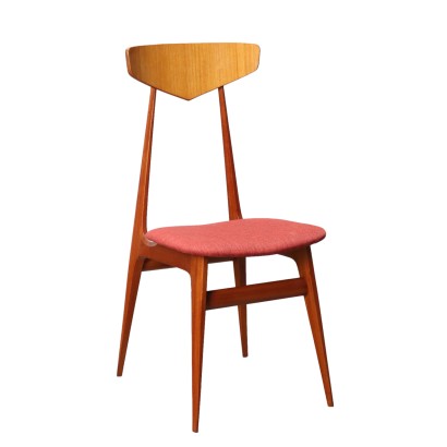 Vintage Stuhl der 1950er Jahre Buchenholz Schaum Sitze Stoff