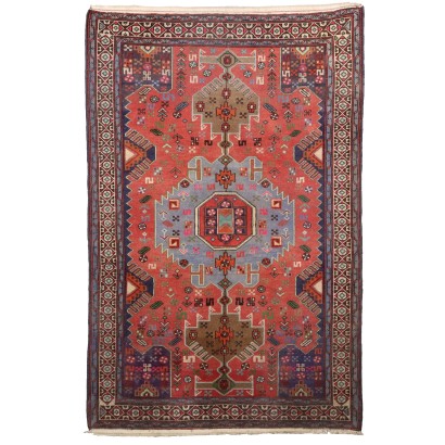 Vintage Ardebil Carpet Iran 80s-90s Furnishing Cotton Wool Big Knot