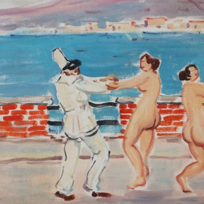 Gemälde von Mario Cortiello 1972, Neapel ist Pulcinella, Mario Cortiello, Mario Cortiello, Mario Cortiello, Mario Cortiello, Mario Cortiello, Mario Cortiello