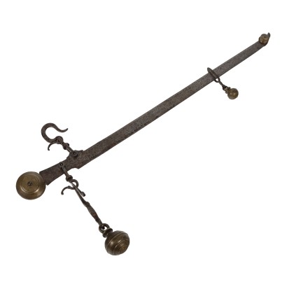 Antike Stahlwaage 1880 aus Massiven Eisen Bronze Artikeln