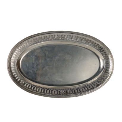 Ancient Tray Cesa Alessandria Early '900s Perforated Silver