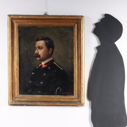 Peinture de Mario Spinetti, Portrait d'un officier, Mario Spinetti, Mario Spinetti, Mario Spinetti, Mario Spinetti
