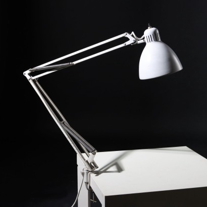 Vintage Lampe Naska Loris Luxo Norwegen 60er Emailliertes Metall
