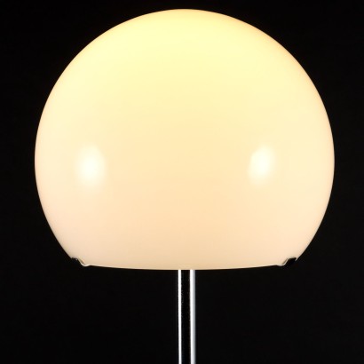 Stehlampe der 1970er Jahre aus Glas und Metall