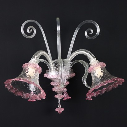 Ancient 2 Lights Wall Lamp '900 Murano Glass Colored and Blown