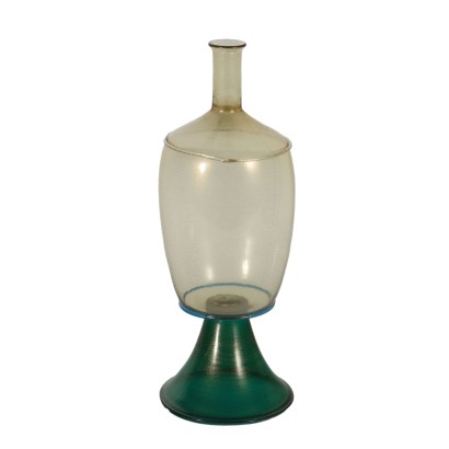 Ancient Bottle Y. Ohira for De Majo 1987 Murano Blown Glass