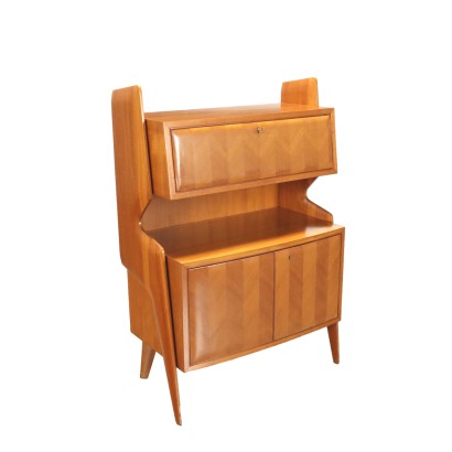 Vintage Möbel der 1950er Jahre Mahagoni Furniertes Holz Tür Klappe