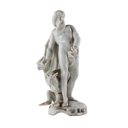 Sculpture Ancienne Naples 1771-1834 Porcelaine de Capodimonte Poseidon