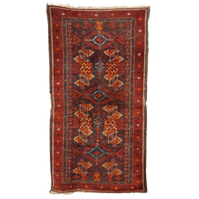 Vintage Beluchi Carpet Iran Wool Fine Knot Handmade